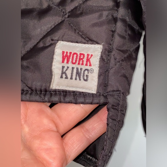 Work King Black Lightweight Quilted Freezer Jacket Men’s L Large pre-owned - Picture 4 of 13